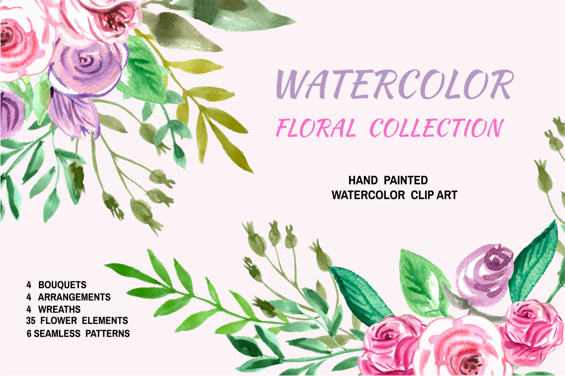 Watercolor floral collection | Illustrations ~ Creative Market