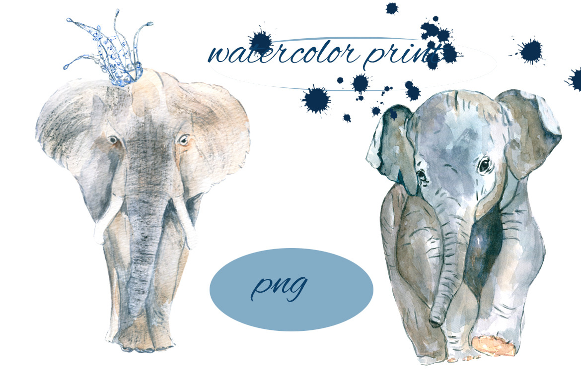 Download elephant watercolor | Custom-Designed Illustrations ...