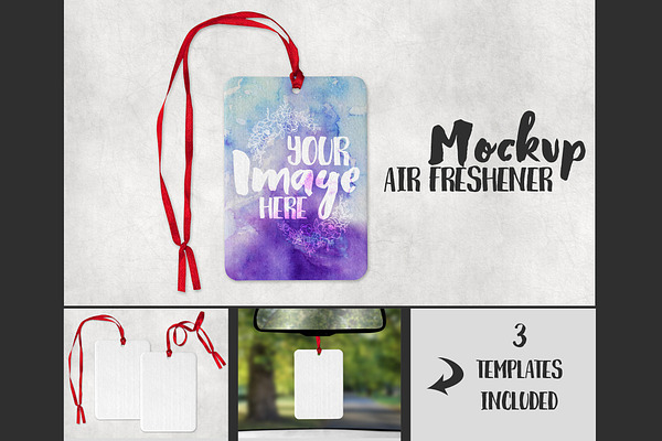 Download Car Air Freshener Mockup Creative Photoshop Templates Creative Market PSD Mockup Templates