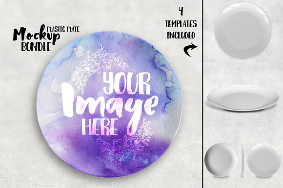 Download Plastic Plate Mockup Creative Photoshop Templates Creative Market