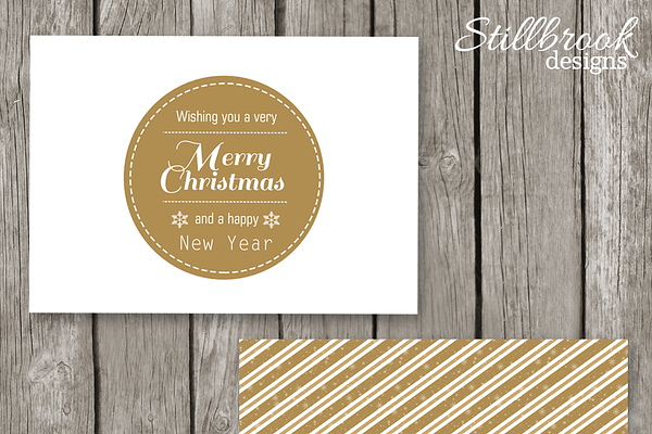 Christmas Card - Printable Template | Creative Photoshop Templates ~ Creative Market