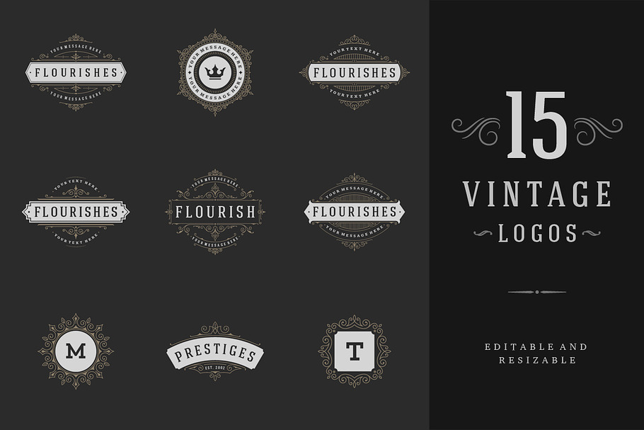 Restaurant Logos & Badges Bundle | Creative Illustrator Templates ...