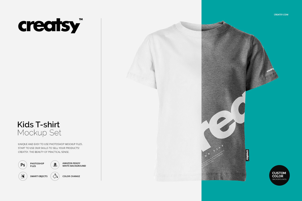 Kids T Shirt Mockup Set Creative Photoshop Templates Creative Market