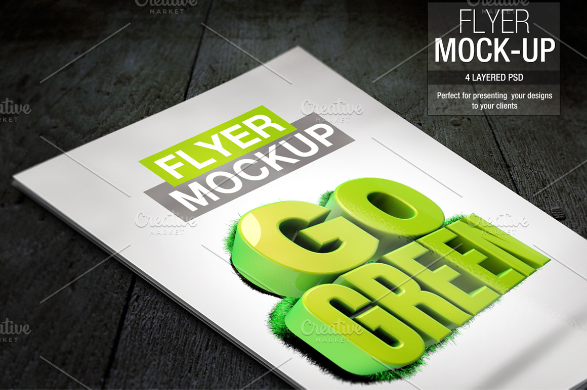 Download Flyer Mockup | Creative Photoshop Templates ~ Creative Market