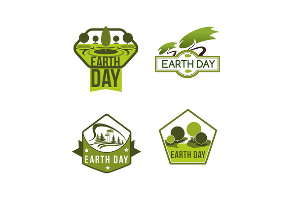 Vector Icons For Earth Day And Save Planet Nature Pre Designed Illustrator Graphics Creative Market