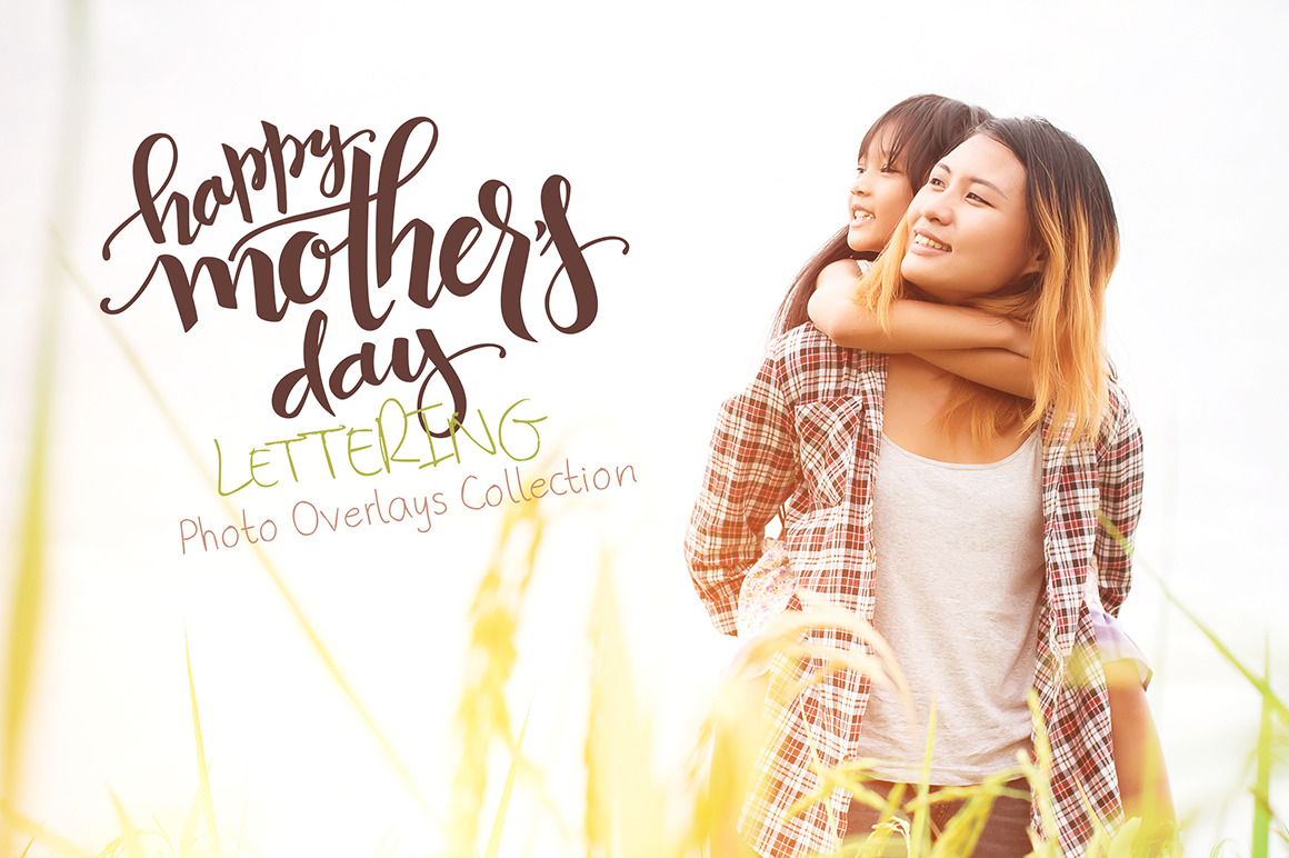 Mothers Day Lettering Overlays Graphic Objects ~ Creative Market