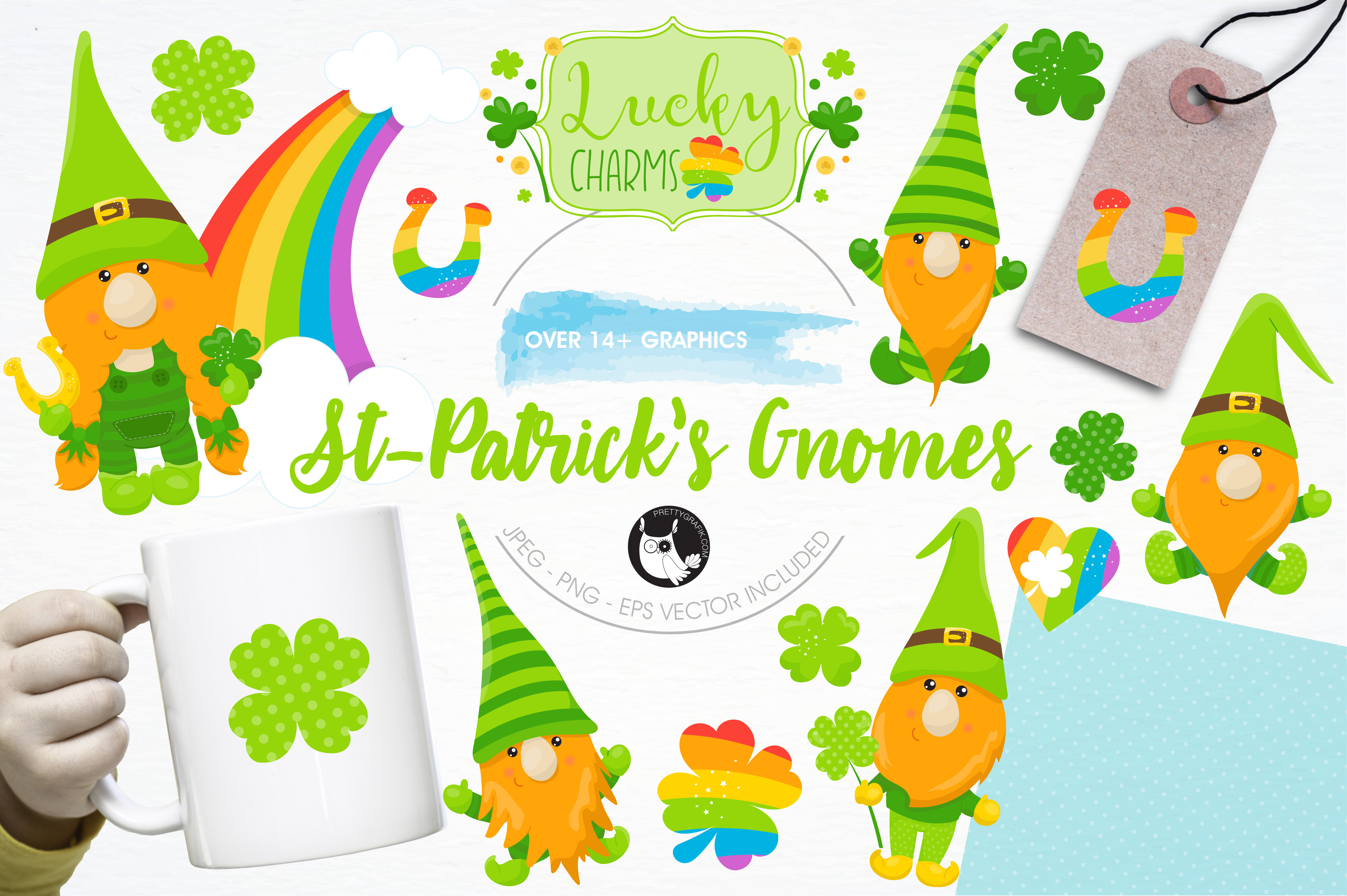 Download St-Patrick's gnome illustration pack | Pre-Designed ...