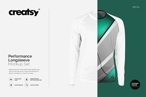 Download Performance Longsleeve Mockup Set Creative Photoshop Templates Creative Market