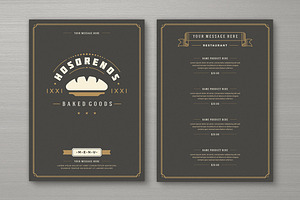 Restaurant Menu with Logo Design | Creative Illustrator Templates