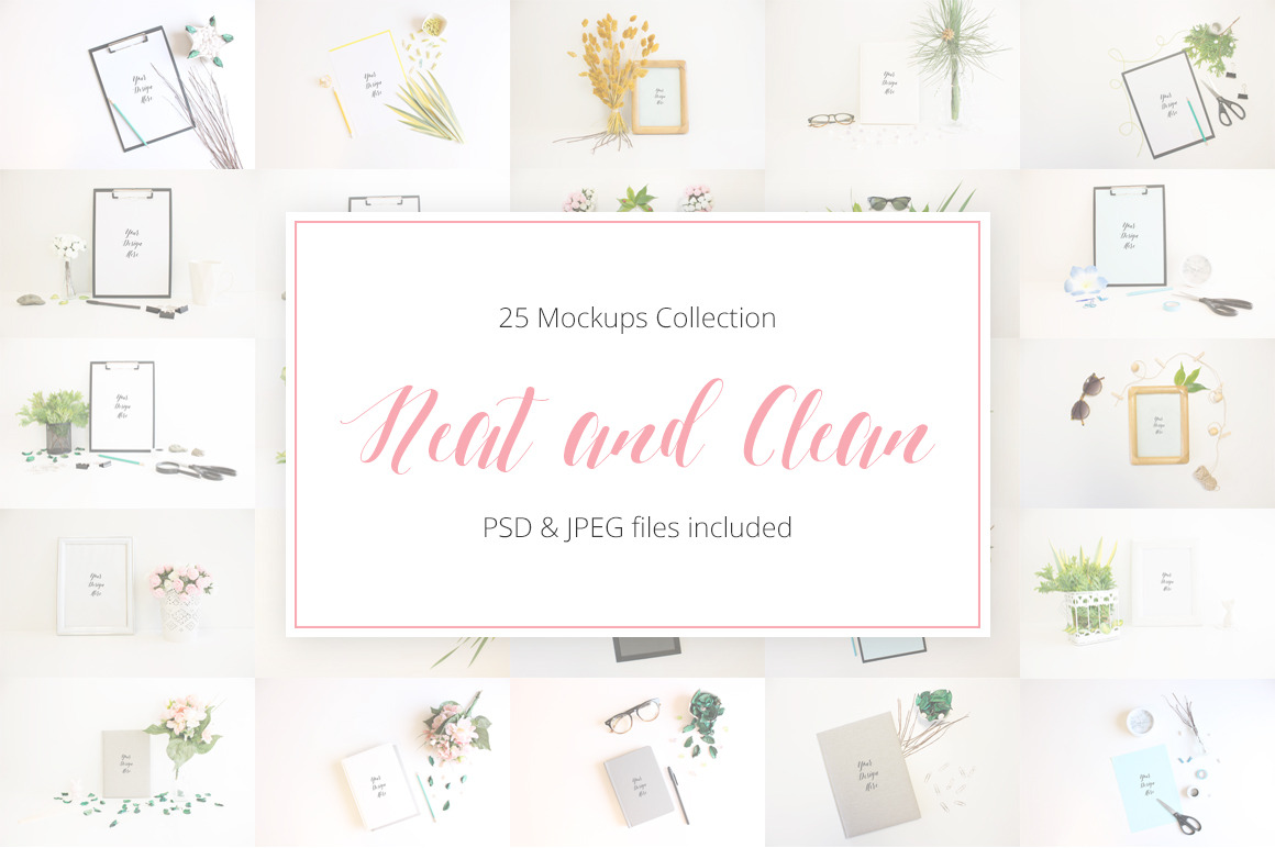 Neat and Clean Mockup Collection | Print Templates ~ Creative Market