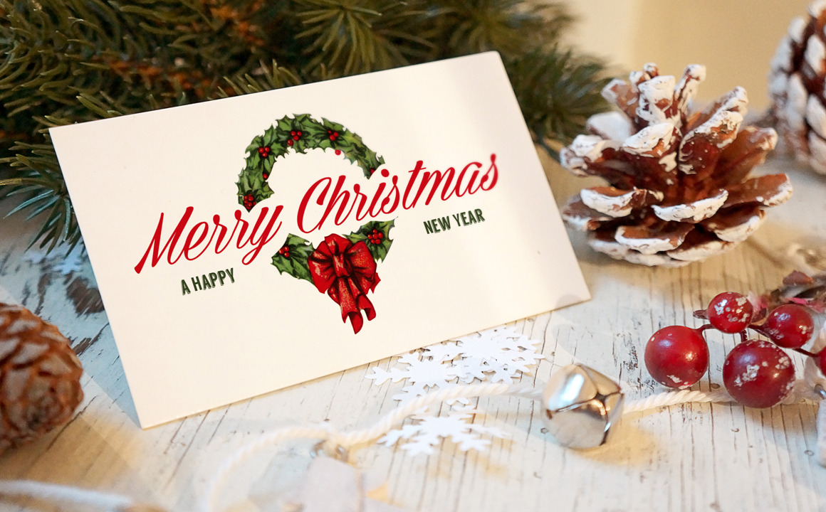 Download Christmas New Year Card Mockup Creative Photoshop Templates Creative Market