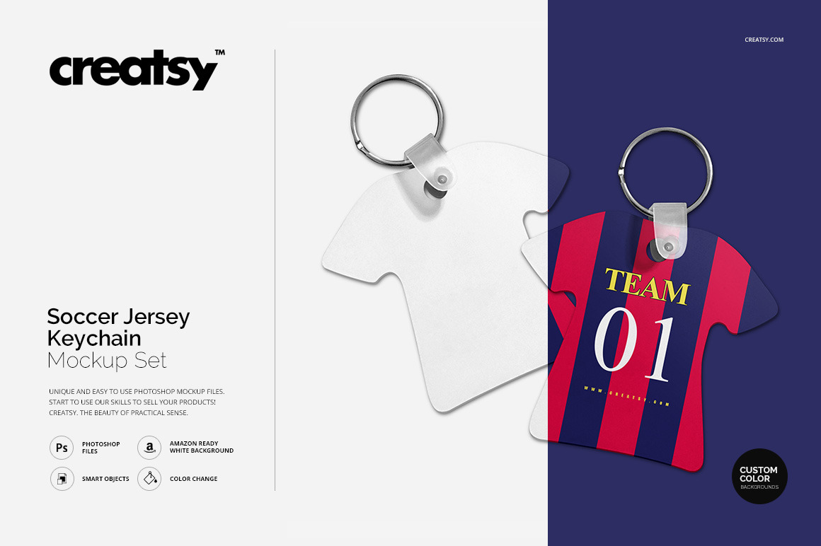 Soccer Jersey Keychain Mockup Set Creative Photoshop Templates Creative Market