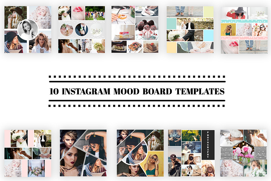 10 Instagram Mood Board Templates Creative Instagram Templates ~ Creative Market 