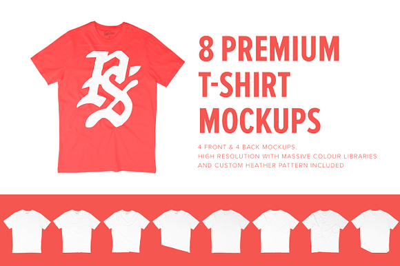 Download 8 Premium Unisex T Shirt Mockups Creative Photoshop Templates Creative Market