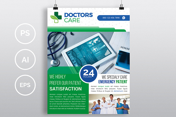 Download 10 Doctor Medical Flyers Bundle Creative Illustrator Templates Creative Market