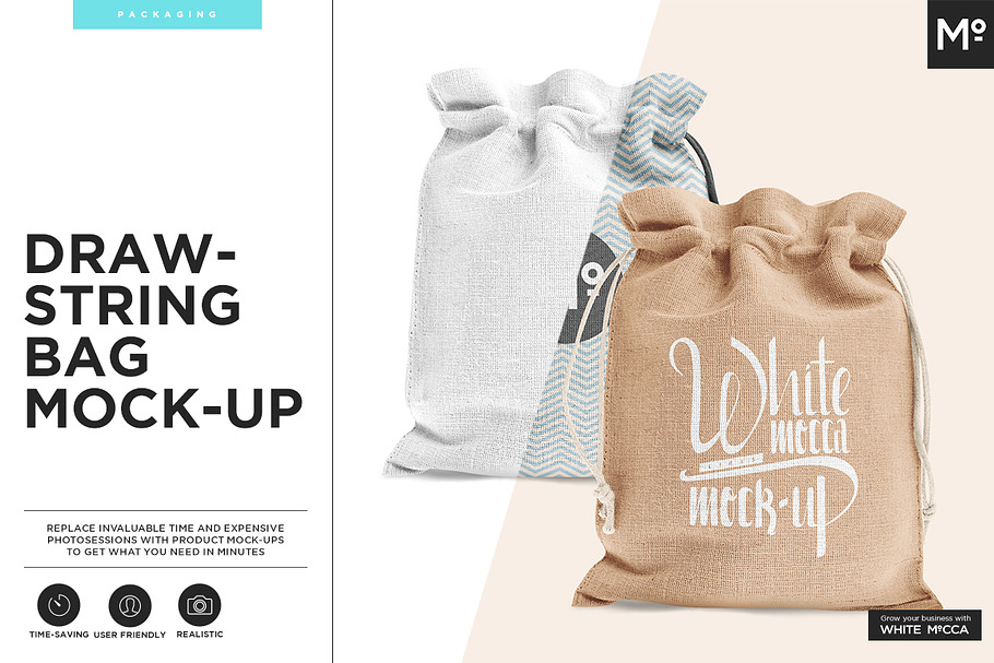 Download Drawstring Bag Mock Ups Set Creative Photoshop Templates Creative Market