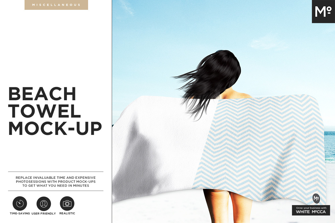 Download Beach Towel Mock Up Creative Photoshop Templates Creative Market