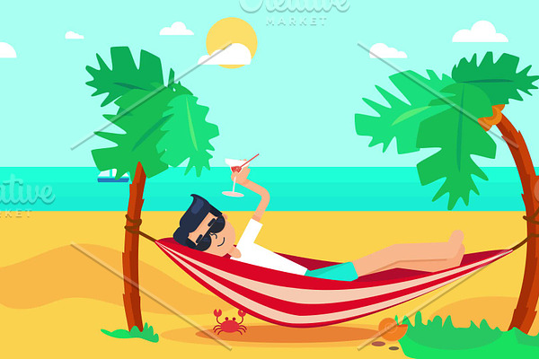 Travel In Vacation Animation | Custom-Designed Graphic Objects