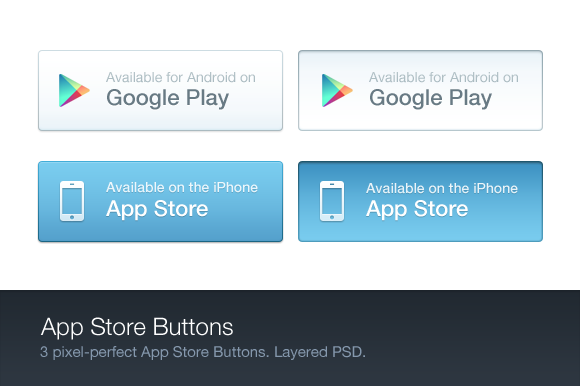 App Store Buttons Psd Pre Designed Photoshop Graphics Creative Market