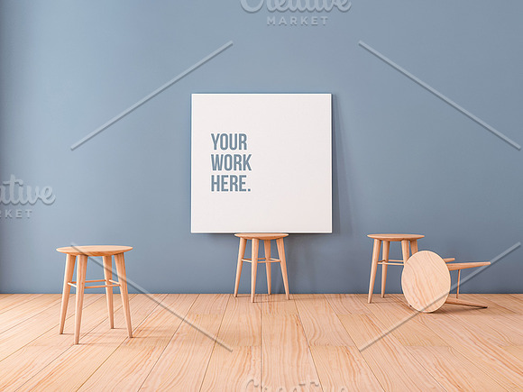 Download Square Canvas Psd Mockup Creative Photoshop Templates Creative Market