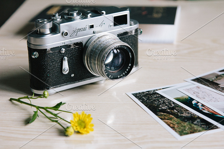 Photography stock photo containing film camera and film | High-Quality