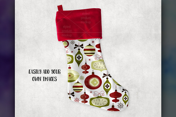 Download Christmas Stocking Mockup Creative Photoshop Templates Creative Market