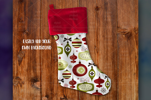 Download Christmas Stocking Mockup Creative Photoshop Templates Creative Market