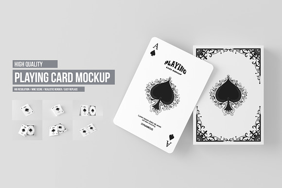 Download Playing Card Mockup Creative Photoshop Templates Creative Market