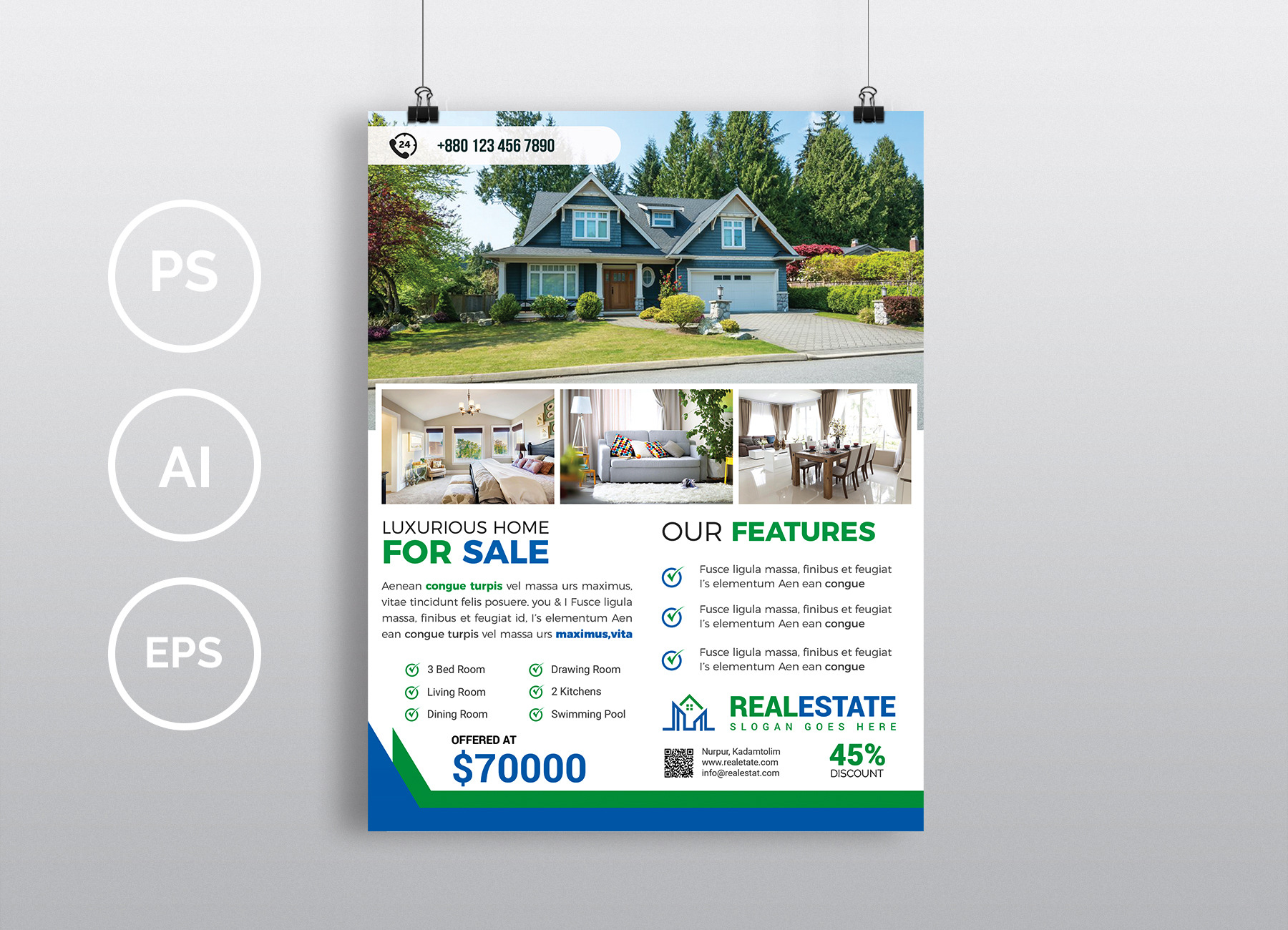 Real Estate Flyer. Vol-10 | Flyer Templates ~ Creative Market