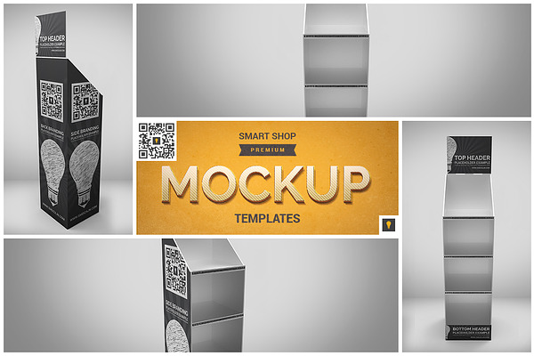 Download Promotional Store Shelf Stand Mockup | Creative Photoshop Templates ~ Creative Market