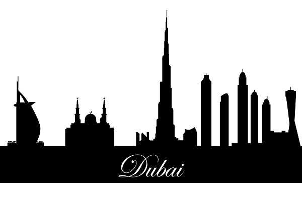 vector collection silhouette dubai pre designed illustrator graphics creative market vector collection silhouette dubai