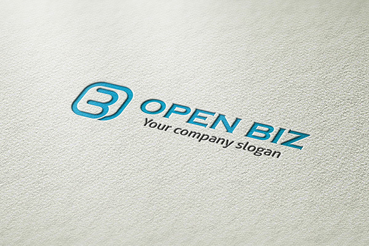 Open Biz Style Logo | Creative Illustrator Templates ~ Creative Market