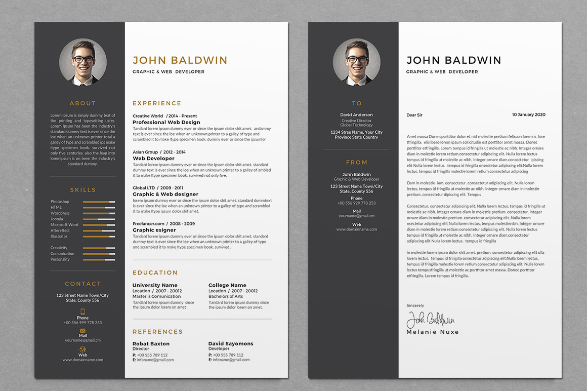 Resume/CV | Creative Illustrator Templates ~ Creative Market