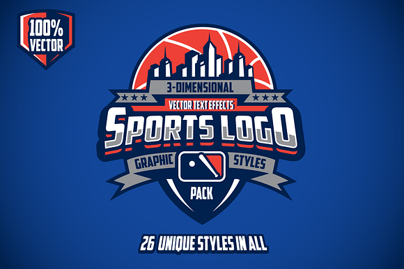 3d Sports Logo Graphic Styles Pack Unique Illustrator Add Ons Creative Market