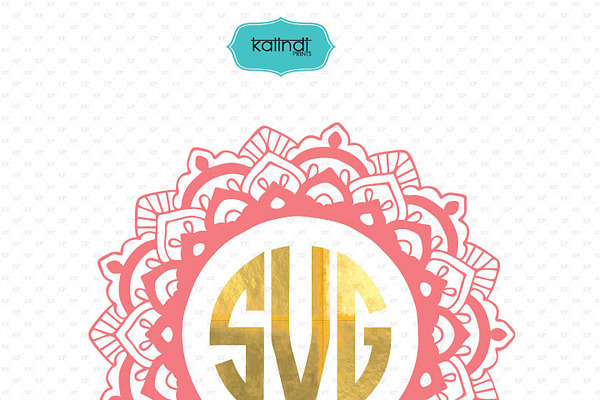 Mandala Monogram Svg Pre Designed Illustrator Graphics Creative Market