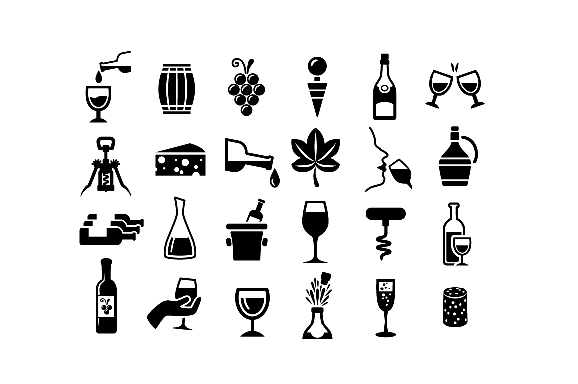 WINE - vector icons | Icons ~ Creative Market