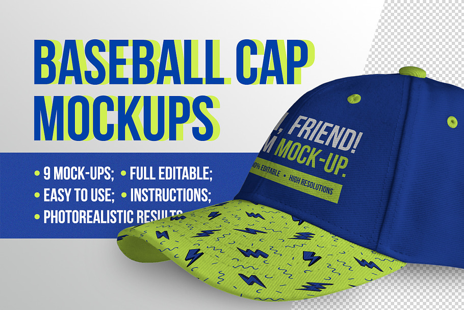 Download Hip Hop Baseball Cap Mockups Creative Photoshop Templates Creative Market