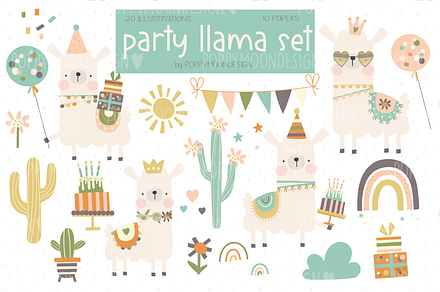 Roarsome clipart set By Poppymoon Design