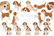 Beagle Dog Dog Clipart All Coat Stock Vector (Royalty Free)