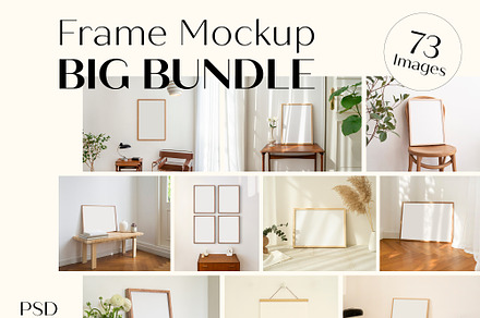 2 Small Frames Mockup, Wall Art Mockup PSD, 4x6 Mockup Frame