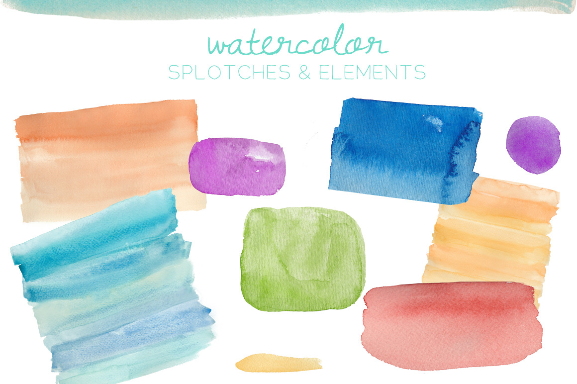 Watercolor Elements Texture Illustrations ~ Creative Market 