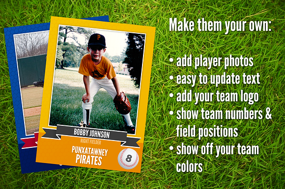 Baseball Card Templates - Free, blank, printable, customize