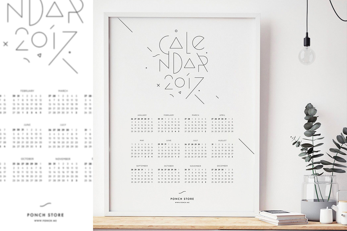 Calendar 17 Creative Stationery Templates Creative Market