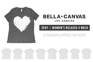 Download Bella Canvas 6035 Ladies Deep V Neck Creative Photoshop Templates Creative Market