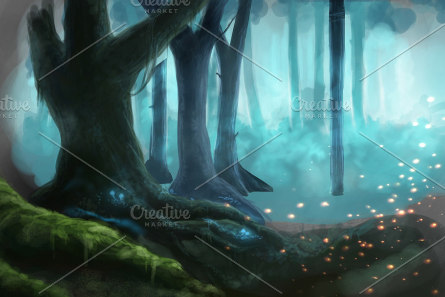 Illustration fantasy forest | Custom-Designed Illustrations ...