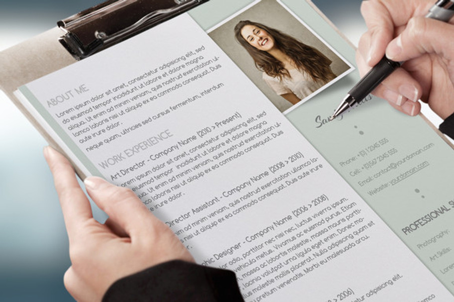 Fancy Resume & Cover Letter | Creative Photoshop Templates ~ Creative ...