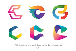 6 Best Of Letter C Logos Creative Illustrator Templates Creative Market