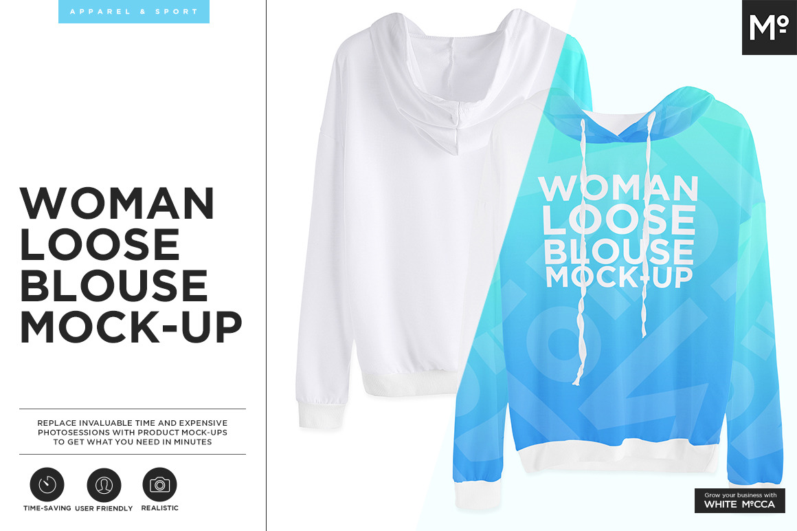 Woman Loose Blouse Mock Up Creative Photoshop Templates Creative Market