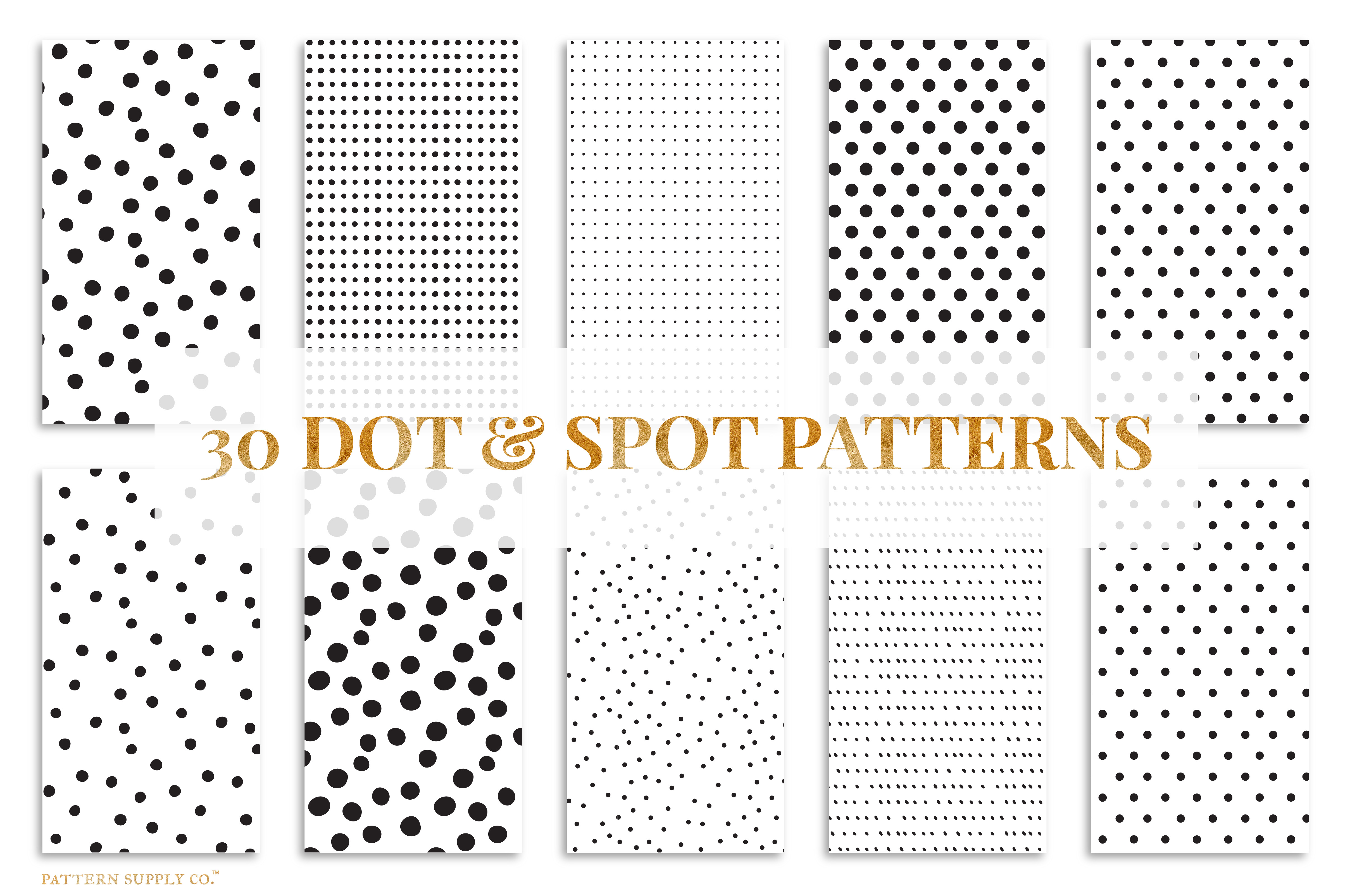 Dot And Spot Patterns Graphic Patterns Creative Market