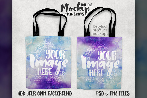 Download Tote Bag Front And Back Mockup Creative Photoshop Templates Creative Market